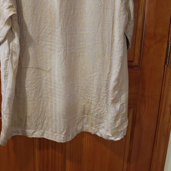 Prontto Moda Gold Linen Men’s Shirt Classic Relaxed Fit New With Tags - Picture 8 of 10